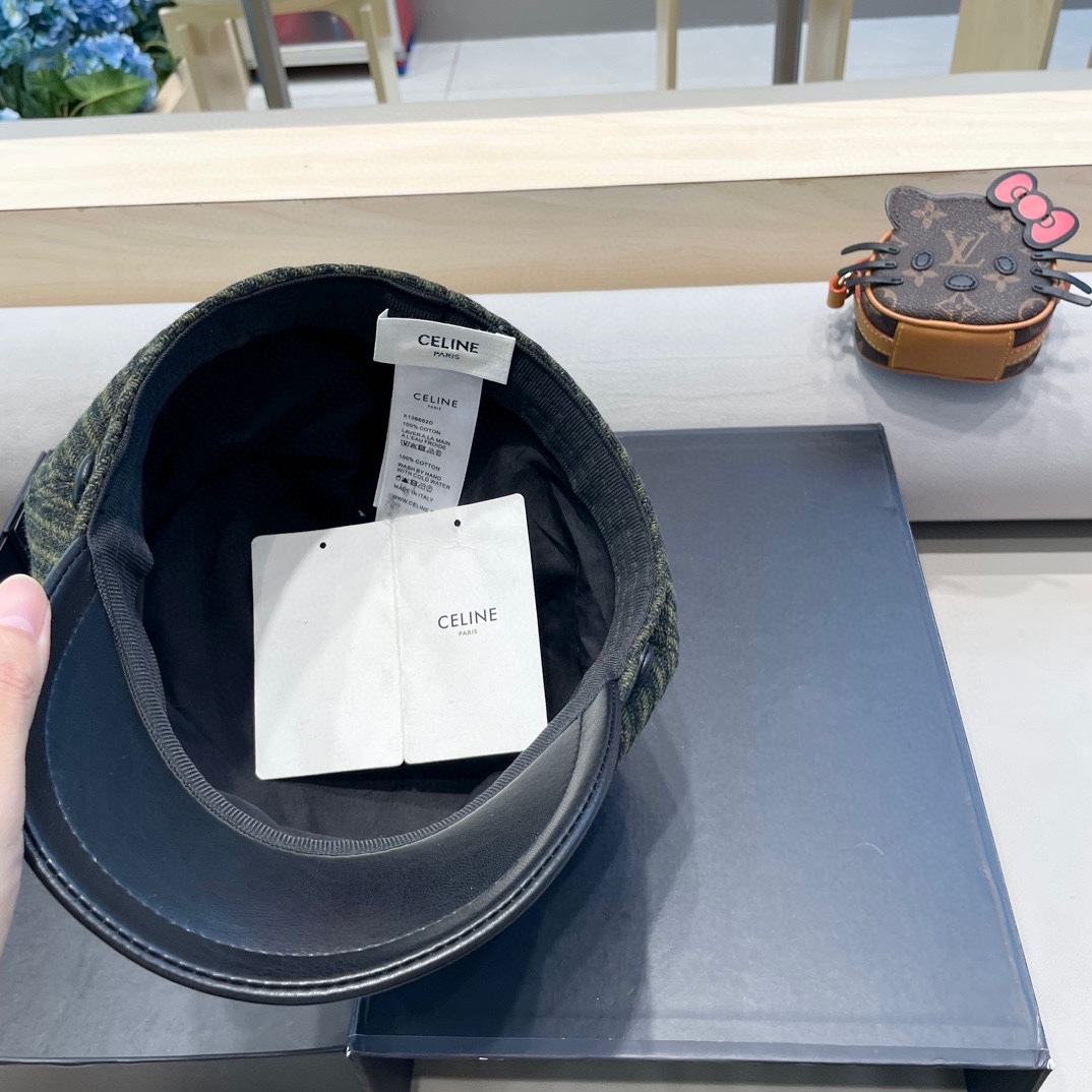 塞琳Celine日系优雅混色花呢皮沿八角帽加厚保暖画家帽时尚报童帽秋冬贝雷帽