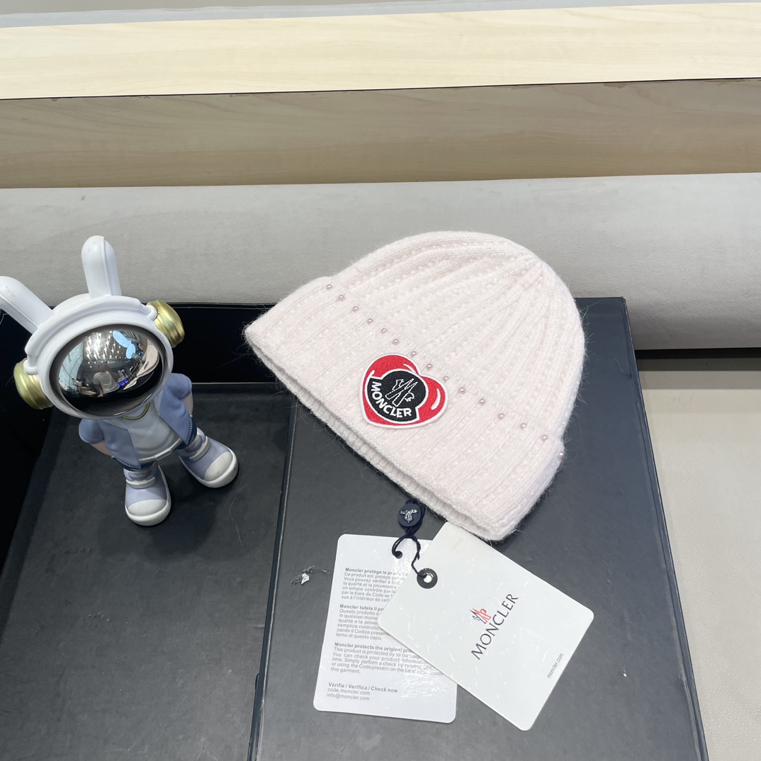 moncler冬季上新/针织粗线保暖百搭加厚包头冬季女帽子情侣ins冬天时尚