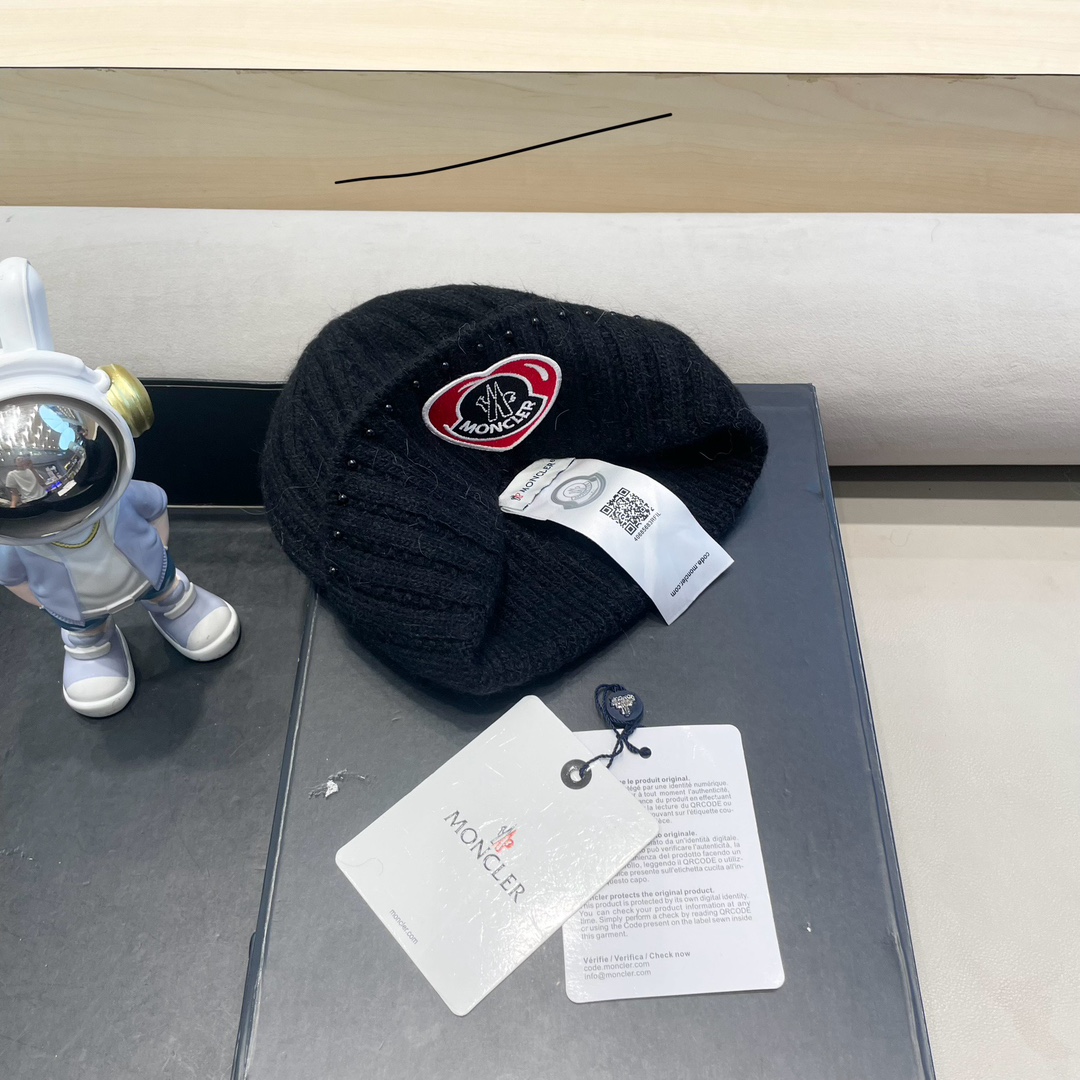 moncler冬季上新/针织粗线保暖百搭加厚包头冬季女帽子情侣ins冬天时尚