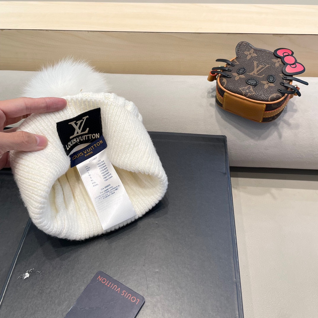 🔥Lv 路易威登秋冬新款针织毛线帽 非常百搭 男女通用 亲们可以看细节，车工整齐 透气舒适，采用进口毛线料！潮人必备！