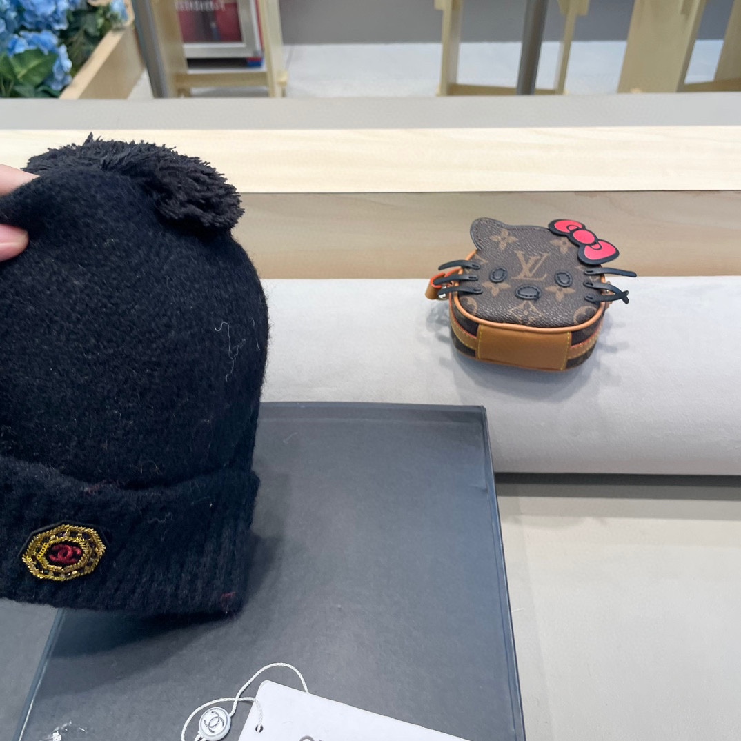Chanel外贸秋冬男女美潮街头嘻哈说唱滑板时尚百搭织帽针织帽冷帽
