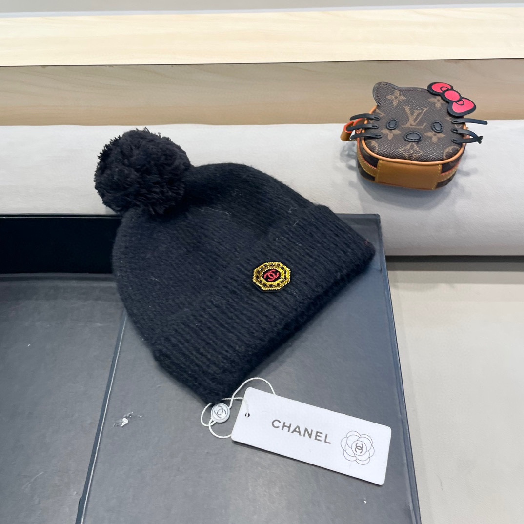 Chanel外贸秋冬男女美潮街头嘻哈说唱滑板时尚百搭织帽针织帽冷帽
