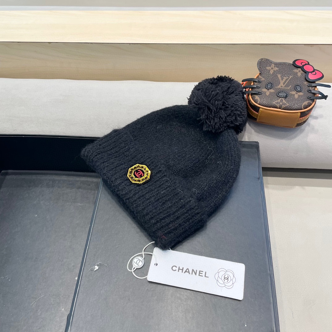 Chanel外贸秋冬男女美潮街头嘻哈说唱滑板时尚百搭织帽针织帽冷帽