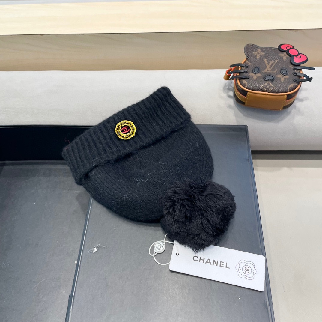 Chanel外贸秋冬男女美潮街头嘻哈说唱滑板时尚百搭织帽针织帽冷帽