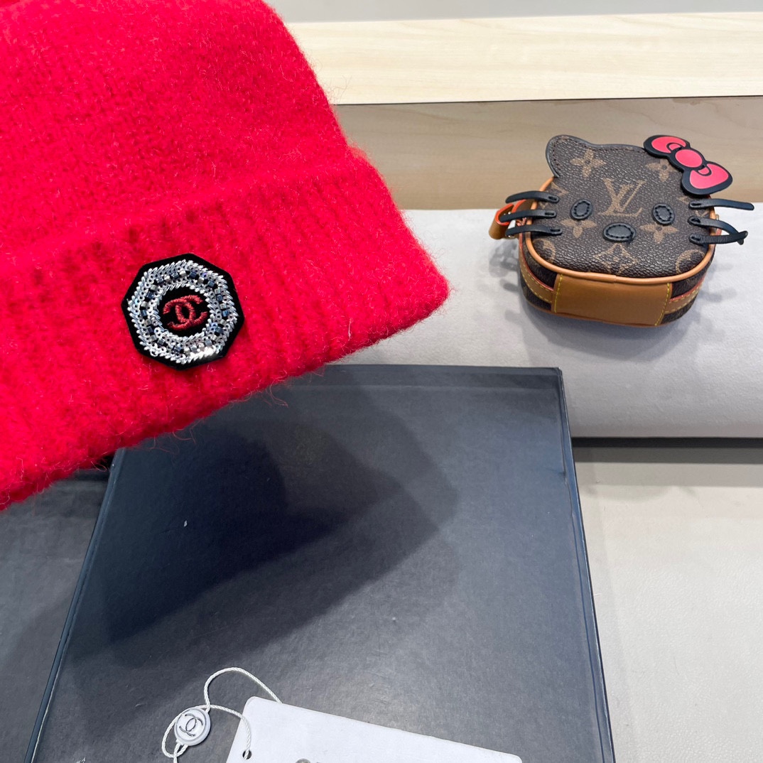 Chanel外贸秋冬男女美潮街头嘻哈说唱滑板时尚百搭织帽针织帽冷帽