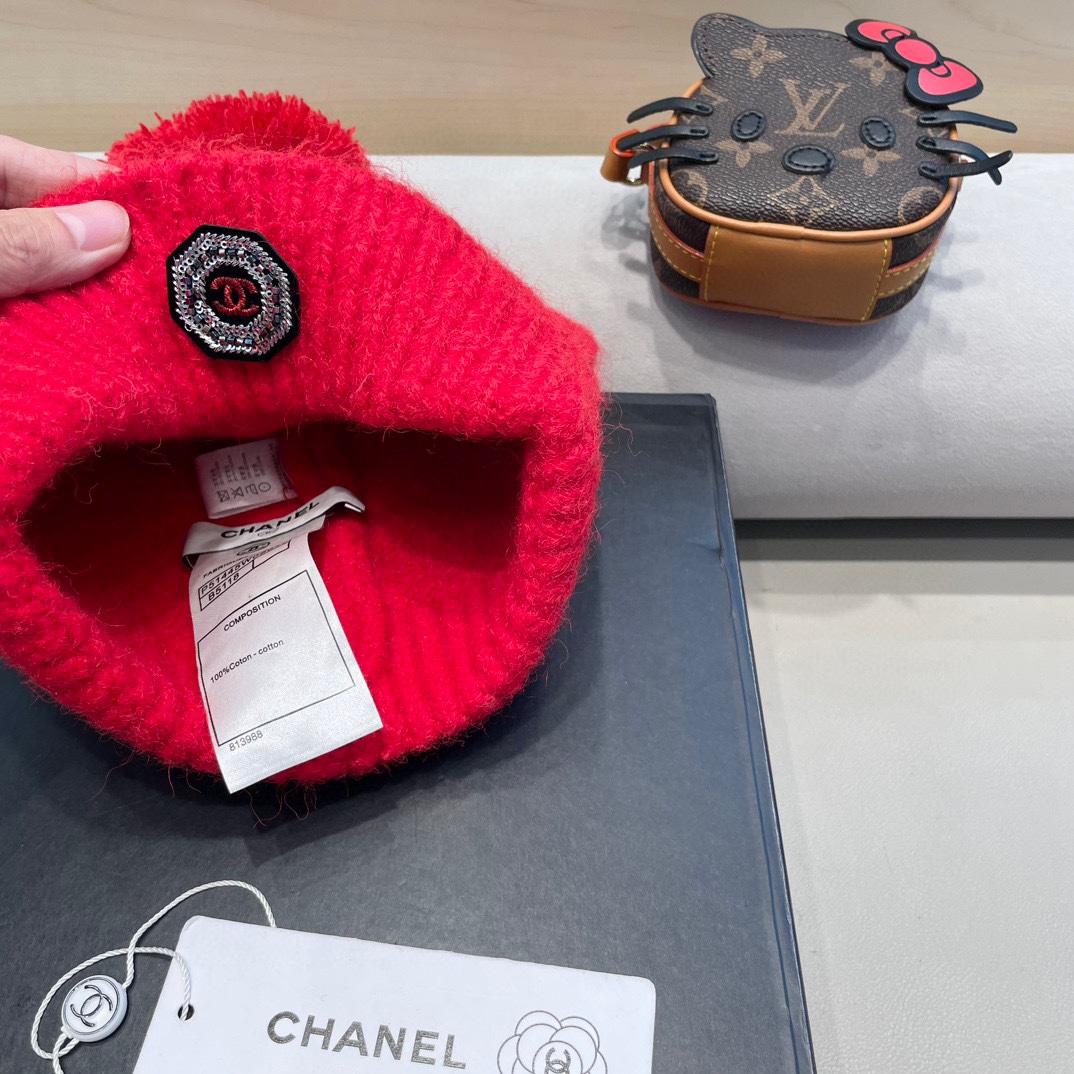 Chanel外贸秋冬男女美潮街头嘻哈说唱滑板时尚百搭织帽针织帽冷帽
