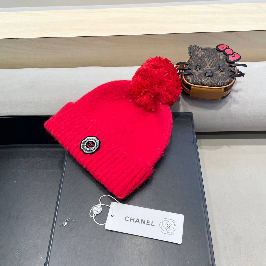 Chanel外贸秋冬男女美潮街头嘻哈说唱滑板时尚百搭织帽针织帽冷帽