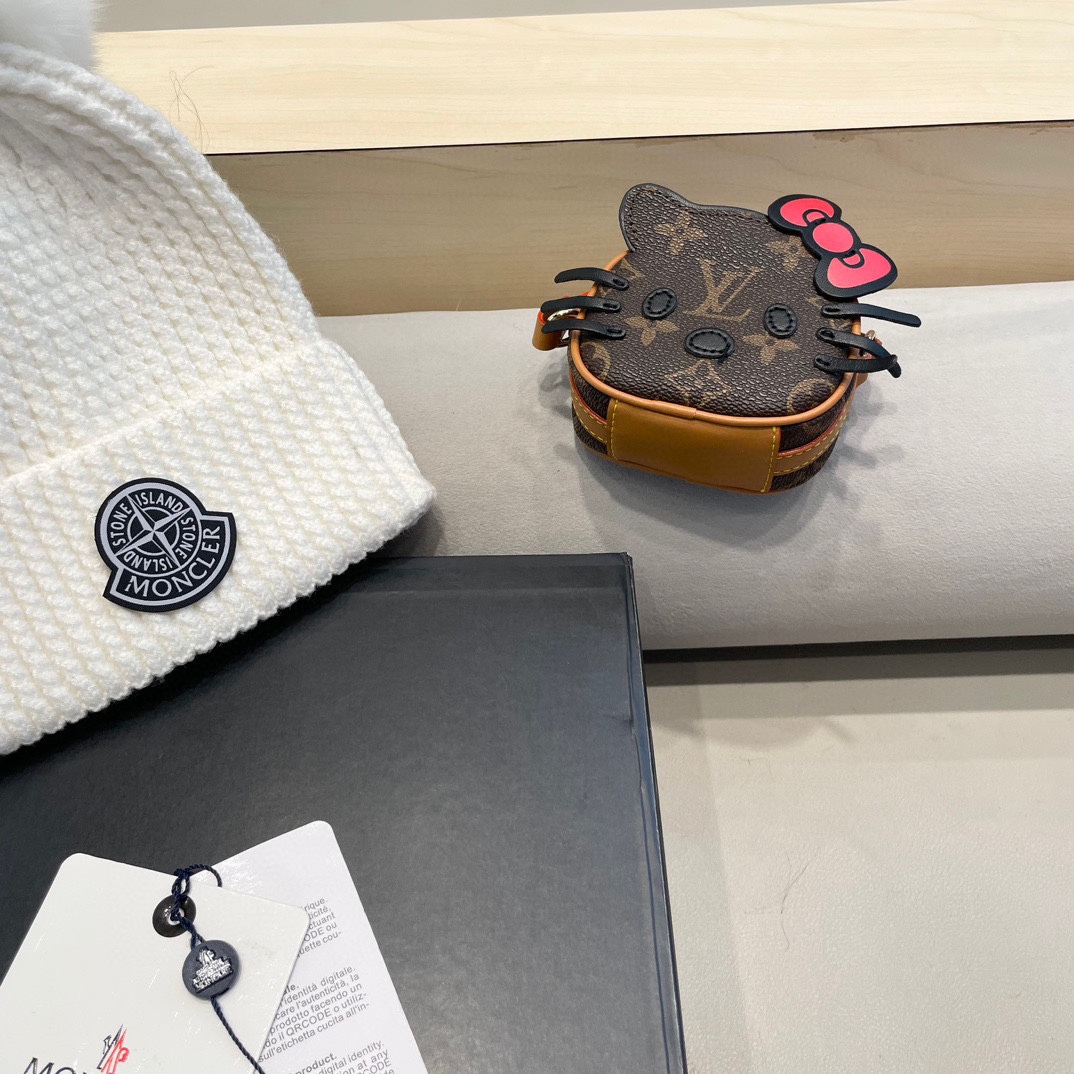 moncler冰岛mjuk兔毛狐狸毛球针织帽女冬花少辛芷蕾迪丽热巴同款毛线帽子