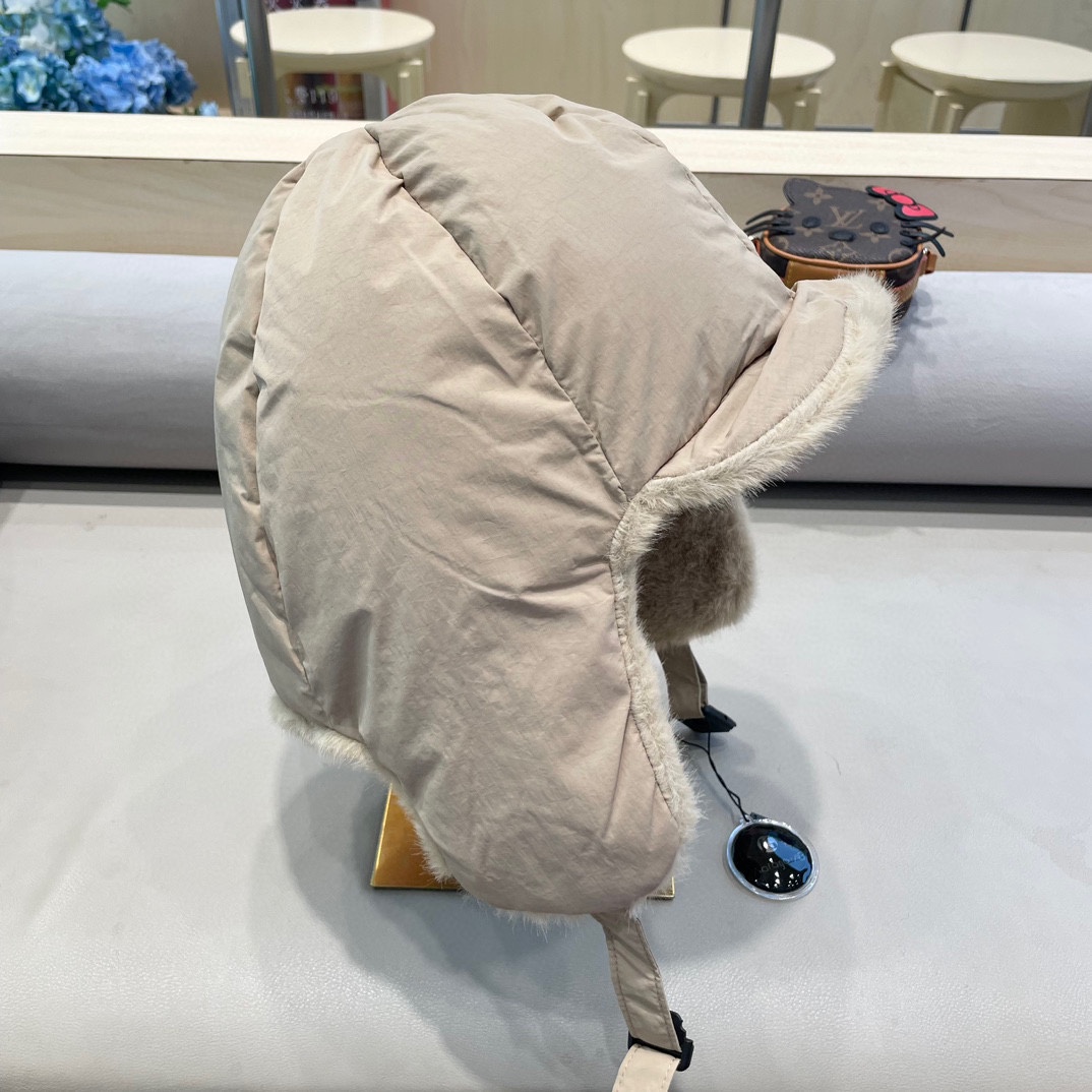 moncler东北雷锋帽秋冬季户外骑电动车防寒保暖护耳帽大头围羽绒棉帽子潮
