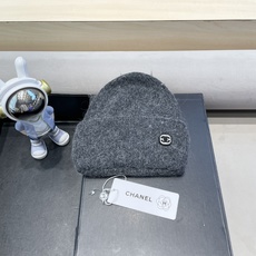 Chanel毛线帽子女秋冬季保暖加绒加厚套头护耳针织帽大头围韩版百搭冷帽 Chanel毛线帽子女秋冬季保暖加绒加厚套头护耳针织帽大头围韩版百搭冷帽