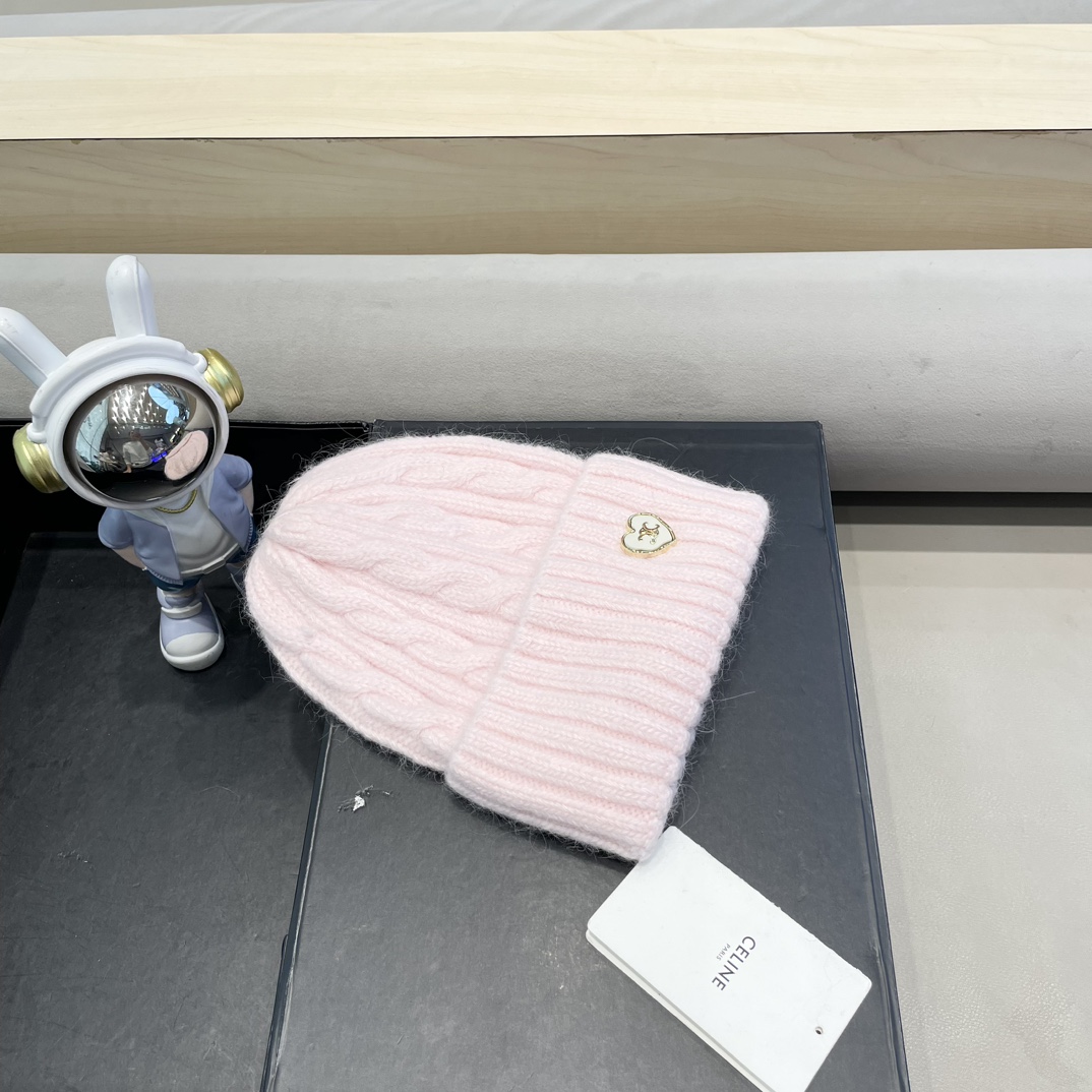 塞琳Celine针织毛线帽子女秋冬大头围保暖护耳冷帽日系百搭显脸小包头堆堆帽