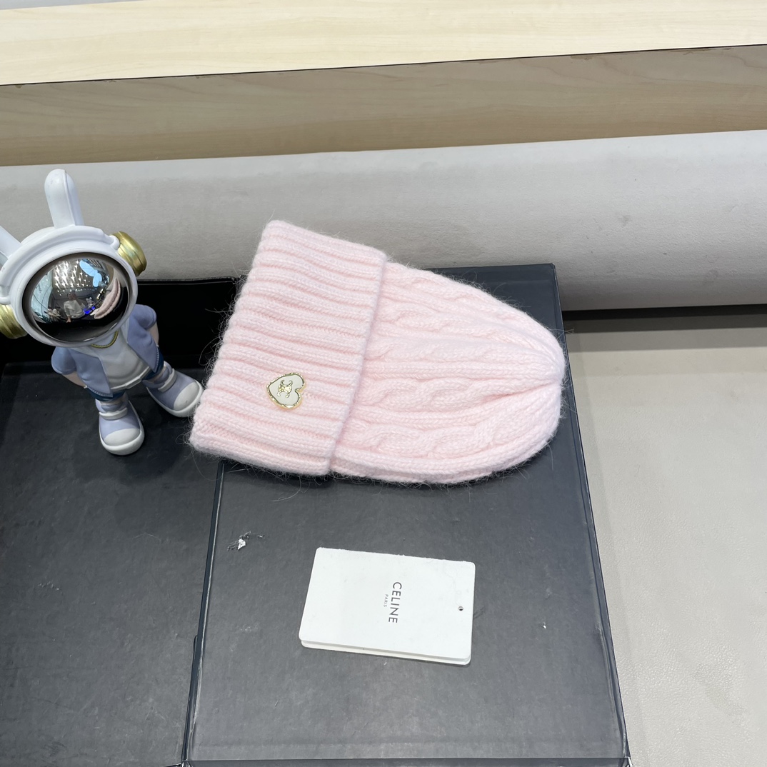 塞琳Celine针织毛线帽子女秋冬大头围保暖护耳冷帽日系百搭显脸小包头堆堆帽