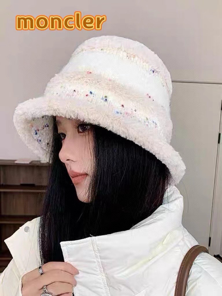 NO:215926,Moncler Maillard color combination plush thickened fisherman hat women autumn and winter temperament versatile cold protection and warm basin hat trendy hat fisherman hat baseball hat knit hat, hat, christian louboutin, espadrilles, hats19860909moncler美拉德色系拼色毛绒加厚渔夫帽子女秋冬季气质百搭防寒保暖盆帽潮帽子渔夫帽棒球帽针织帽,帽子,christian louboutin,espadrilles,hats,hat