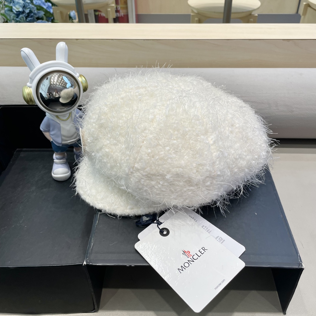 moncler贝雷帽女秋冬2024新款韩系气质羊毛画家蓓蕾帽显脸小八角帽