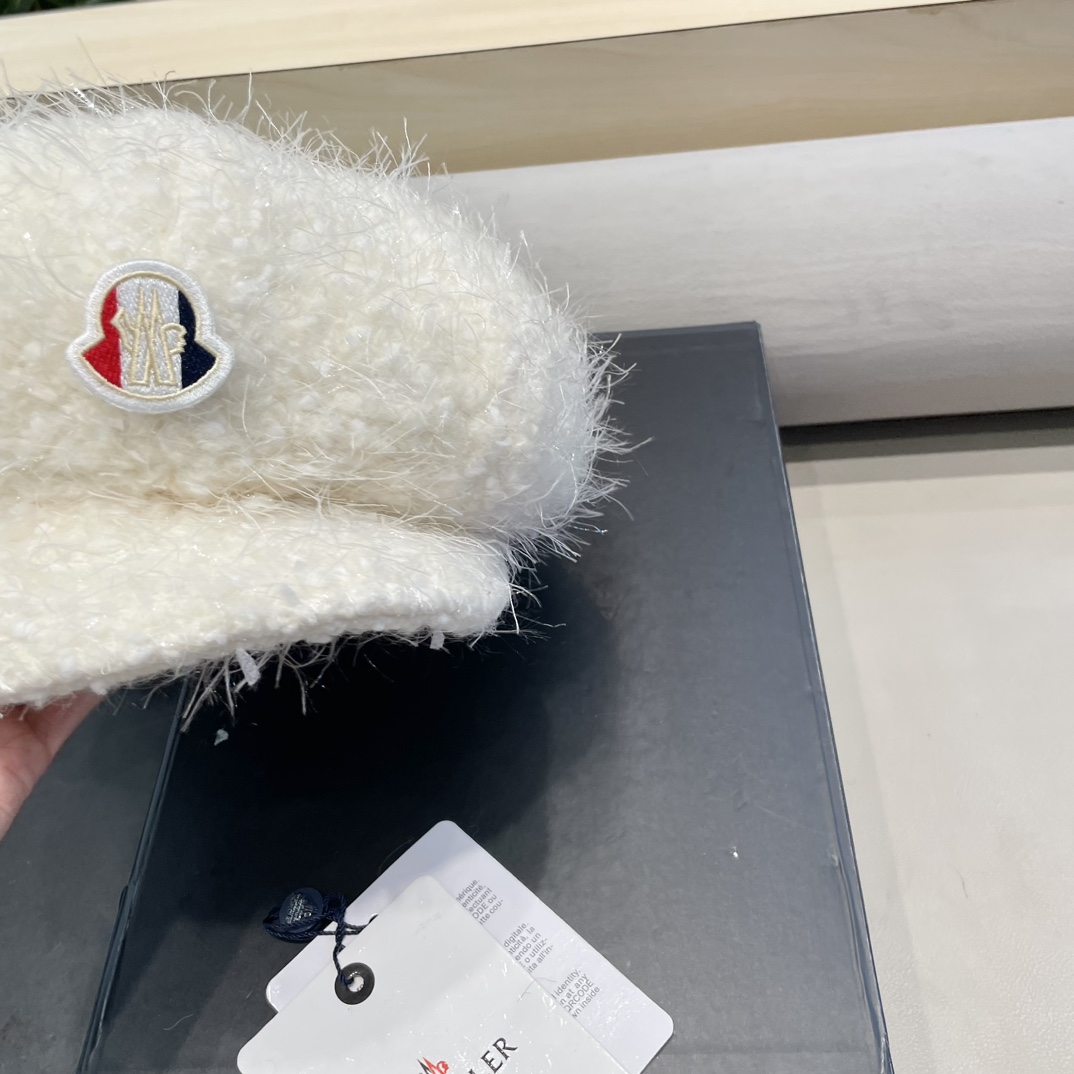 moncler贝雷帽女秋冬2024新款韩系气质羊毛画家蓓蕾帽显脸小八角帽