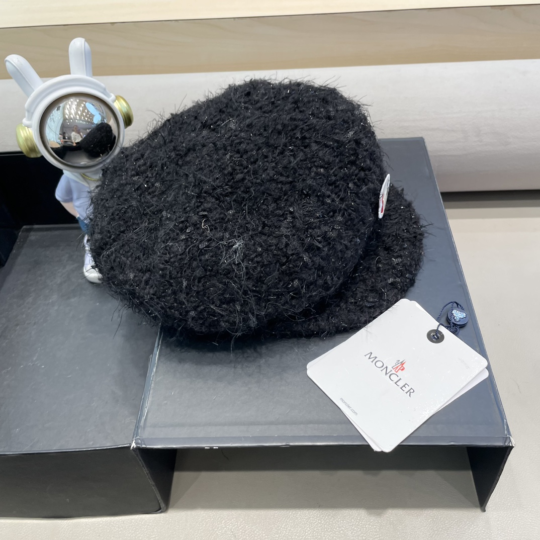 moncler贝雷帽女秋冬2024新款韩系气质羊毛画家蓓蕾帽显脸小八角帽
