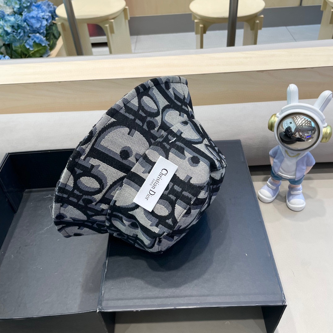 迪奥 Dior字母渔夫帽女夏季新款高级印花盆帽防晒遮阳帽百搭休闲棒球帽