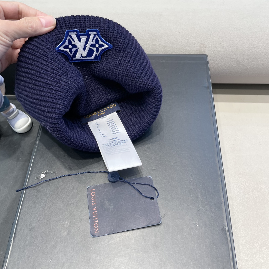 lv路易威登纯色基础款针织帽男韩版休闲百搭学生情侣冷帽女秋冬保暖毛线帽子