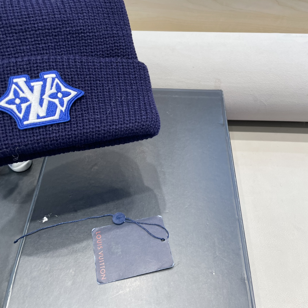 lv路易威登纯色基础款针织帽男韩版休闲百搭学生情侣冷帽女秋冬保暖毛线帽子