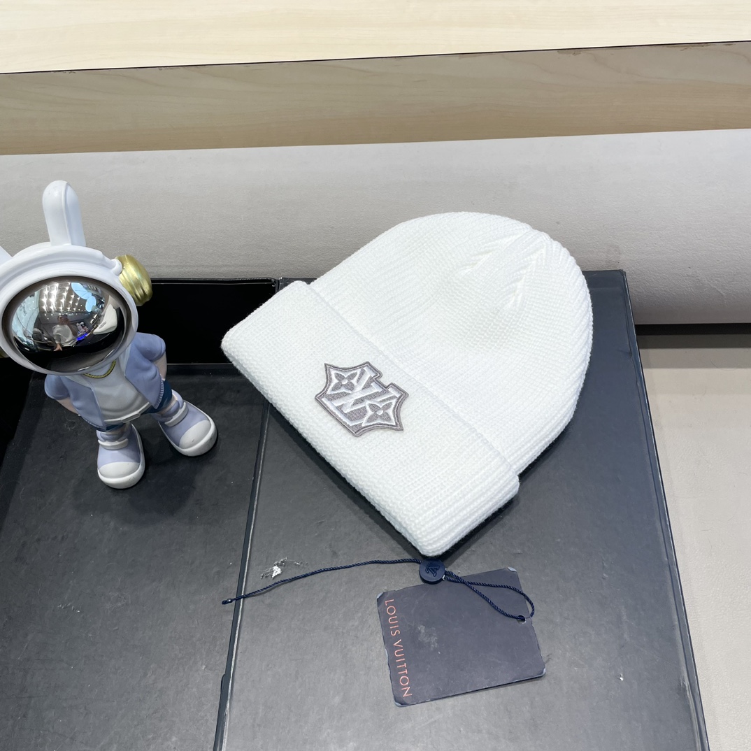 lv路易威登纯色基础款针织帽男韩版休闲百搭学生情侣冷帽女秋冬保暖毛线帽子