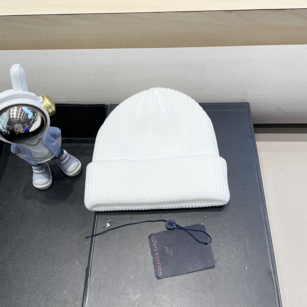 lv路易威登纯色基础款针织帽男韩版休闲百搭学生情侣冷帽女秋冬保暖毛线帽子