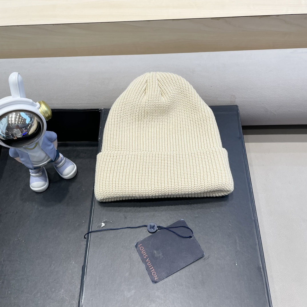 lv路易威登纯色基础款针织帽男韩版休闲百搭学生情侣冷帽女秋冬保暖毛线帽子