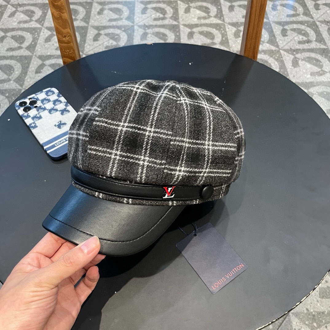 NO:216279,Louis Vuitton octagonal hat Louis Vuitton new early autumn versatile leather veil checked octagonal hat showing face and temperament Newspaper painter hat Trendy hat Fisherman hat Baseball hat Knit hat, hat, louis vuitton, louis vuitton, espadrilles, hats19860909路易威登八角帽LouisVuitton新款早秋季百搭皮檐格纹八角帽显脸小气质报童画家帽潮帽子渔夫帽棒球帽针织帽,帽子,louis vuitton,louis vuitton,espadrilles,hats,hat