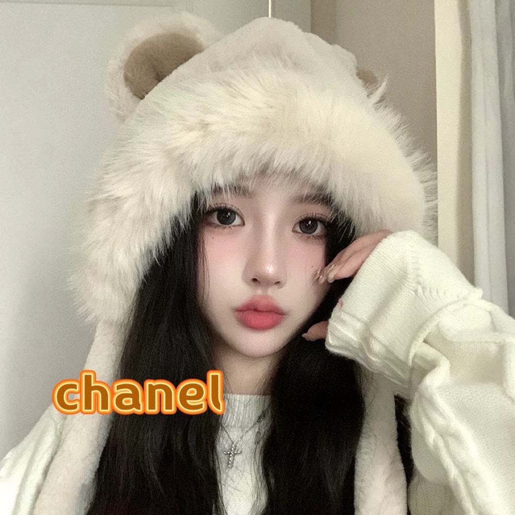 NO:216295,Chanel Japanese cute bear ears color-blocking plush Lei Feng hat women's autumn and winter thickened warm windproof ear protection hat trendy hat fisherman hat baseball hat knit hat, hat, chanel, espadrilles, hats19860909Chanel 日系可爱小熊耳朵拼色毛绒雷锋帽子女秋冬季加厚保暖防风护耳帽潮帽子渔夫帽棒球帽针织帽,帽子,chanel,espadrilles,hats,hat