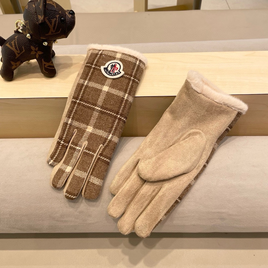 Moncler P200 Wool Gloves: Fashionable, Warm, Classic Plaster Design, Cozy and Soft! - 图片 3