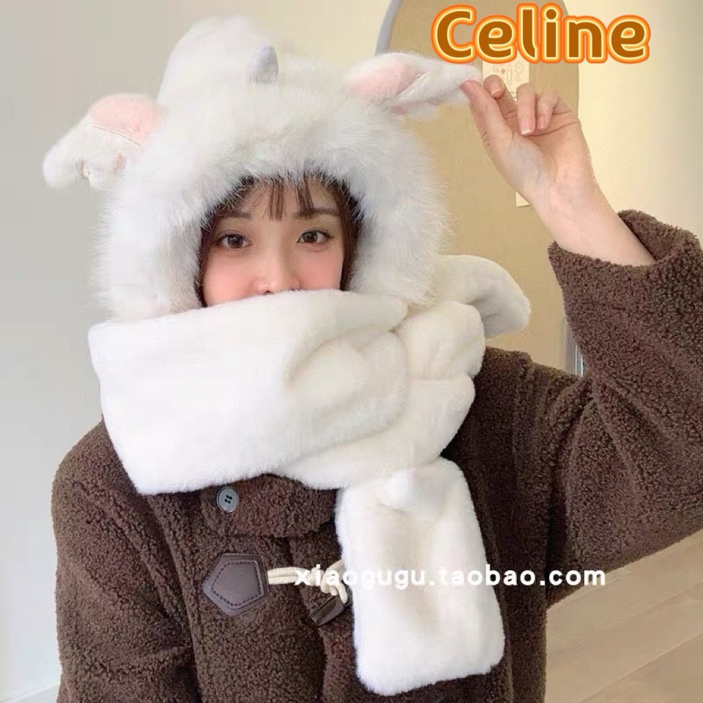 NO:580286,Celine plush cartoon unicorn hat, scarf and gloves for women in winter, thickened and warm, cute student ear protection, neck scarf hat, fisherman hat, baseball cap, knitted hat, hat, celine, espadrilles, gloves, hats19860909塞琳Celine毛绒卡通独角兽帽子围巾手套一体女冬季加厚保暖可爱学生护耳围脖帽子渔夫帽棒球帽针织帽,帽子,celine,espadrilles,gloves,hats,hat