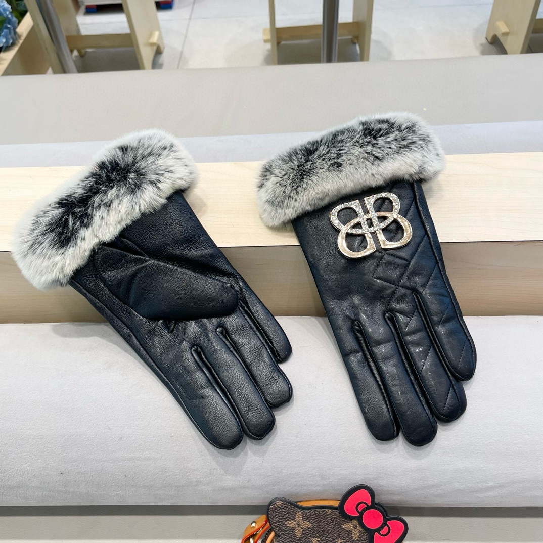 Parisian Rabbit Hair Gloves: 100% Lamb-Skin, Warm, Comfortable, High-Quality - 图片 6