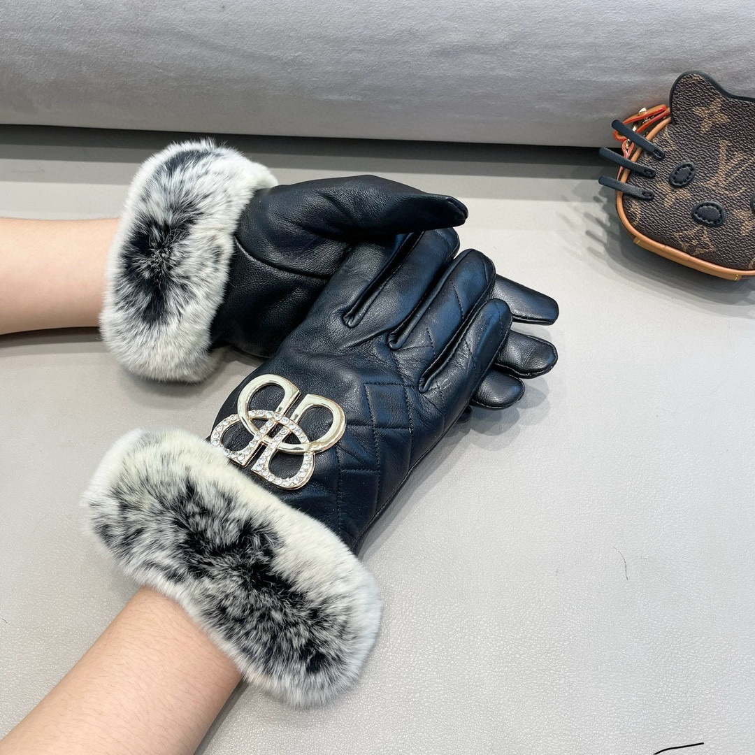 Parisian Rabbit Hair Gloves: 100% Lamb-Skin, Warm, Comfortable, High-Quality - 图片 4