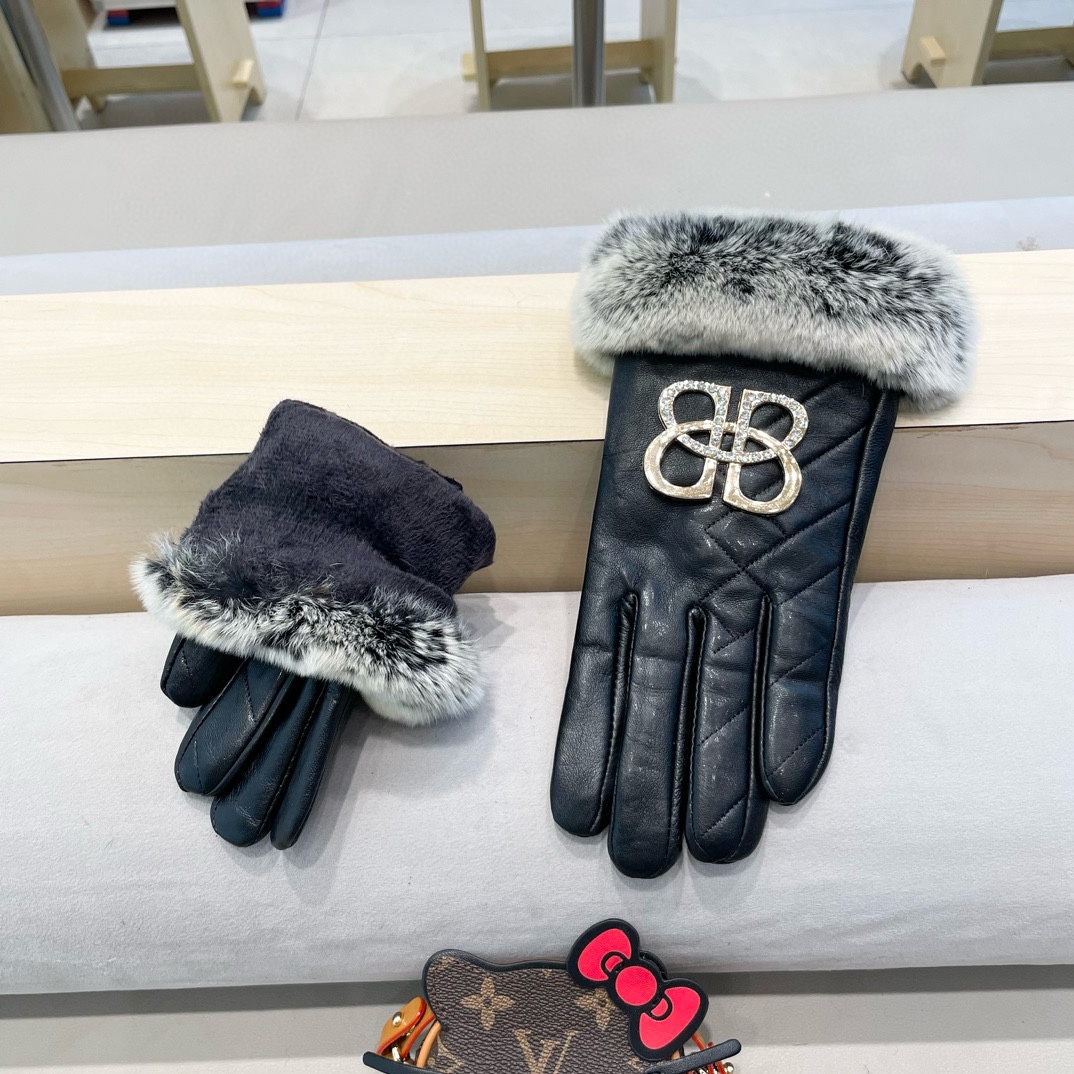 Parisian Rabbit Hair Gloves: 100% Lamb-Skin, Warm, Comfortable, High-Quality - 图片 7