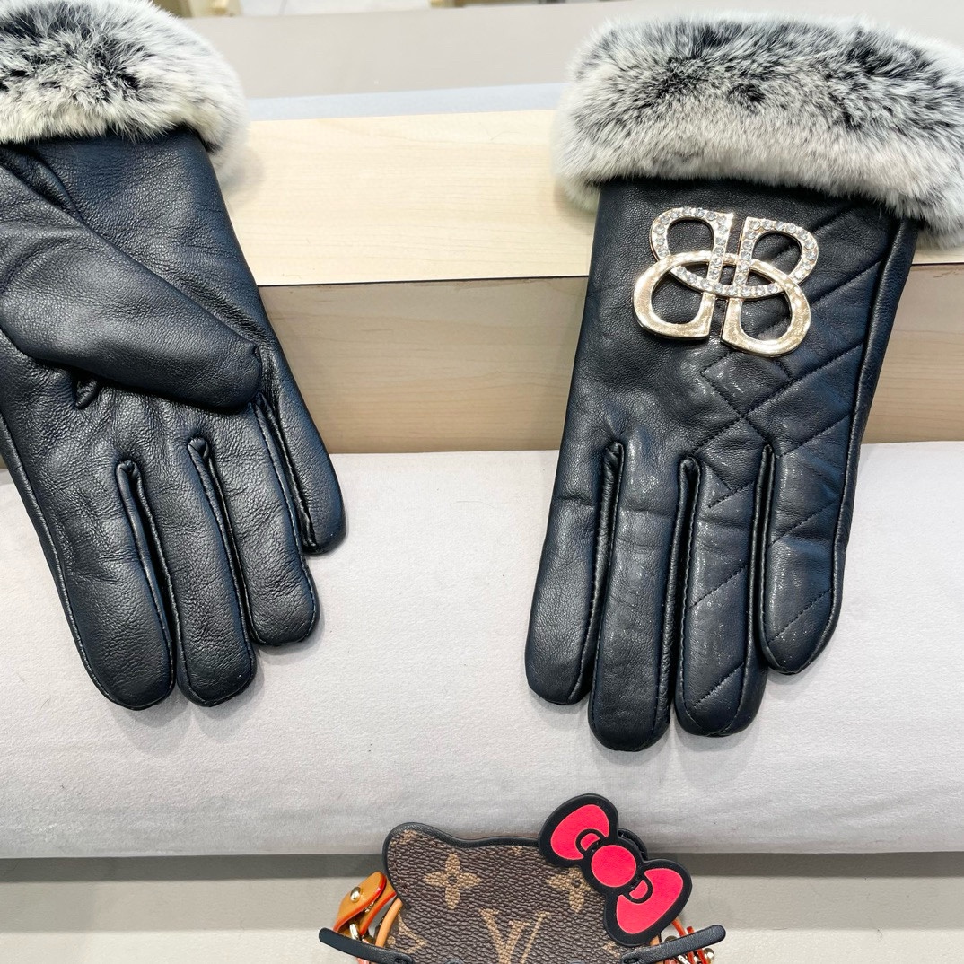 Parisian Rabbit Hair Gloves: 100% Lamb-Skin, Warm, Comfortable, High-Quality - 图片 8