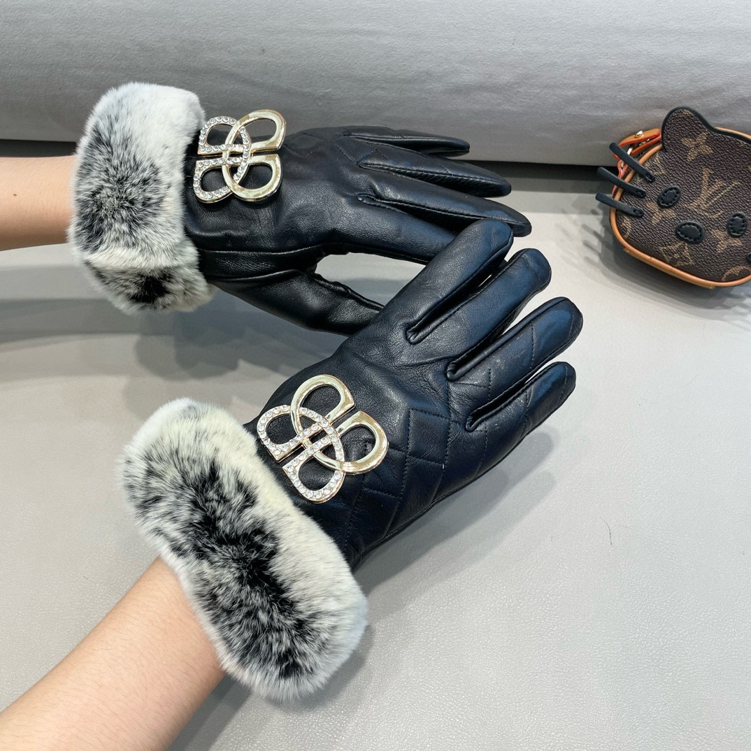 Parisian Rabbit Hair Gloves: 100% Lamb-Skin, Warm, Comfortable, High-Quality - 图片 3
