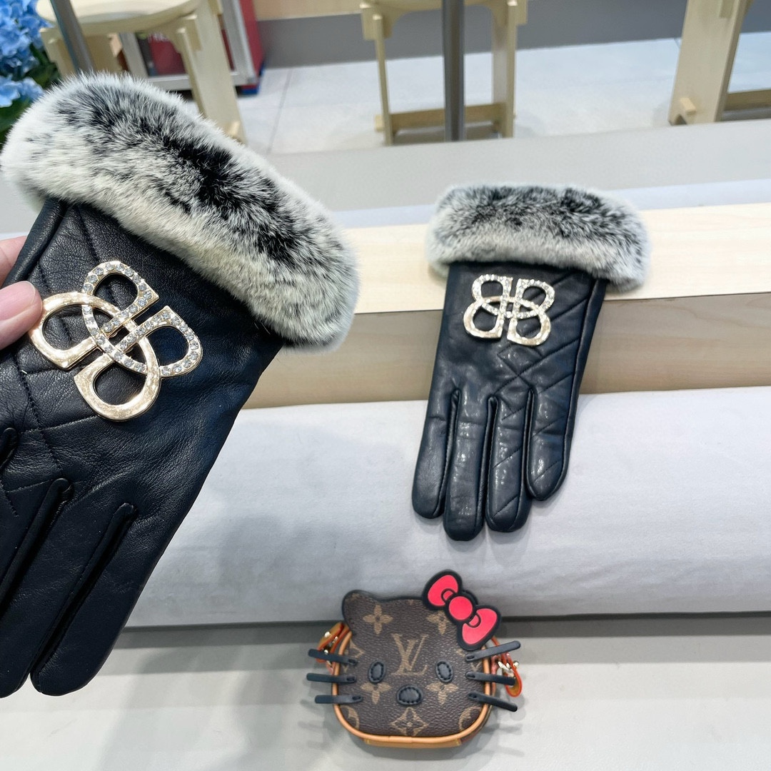 Parisian Rabbit Hair Gloves: 100% Lamb-Skin, Warm, Comfortable, High-Quality - 图片 9