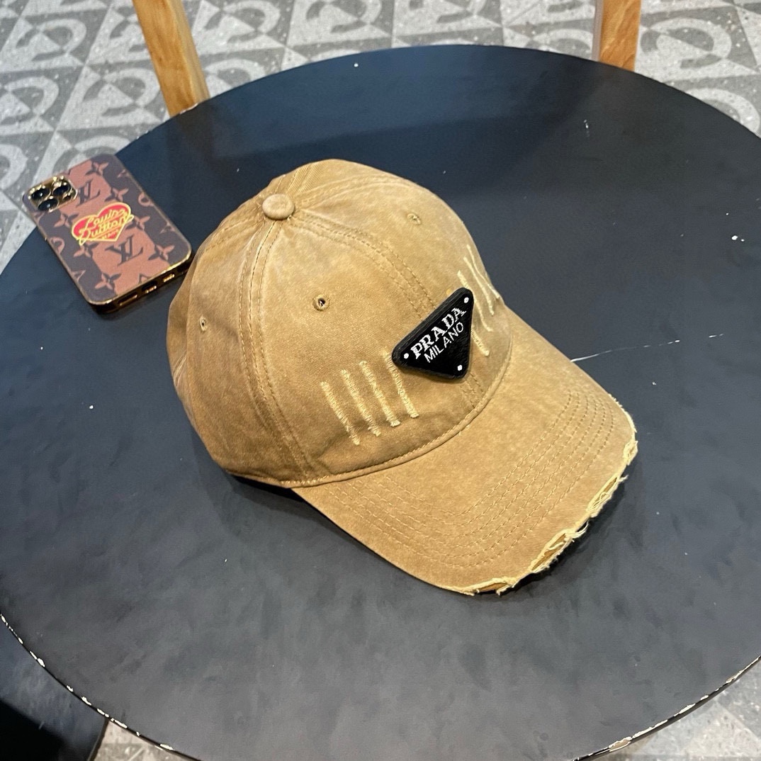  Prada普拉达2025早春新款大牌款棒球帽，经典款男女通用