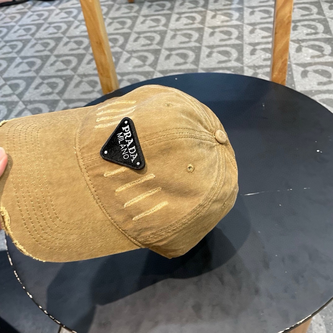  Prada普拉达2025早春新款大牌款棒球帽，经典款男女通用