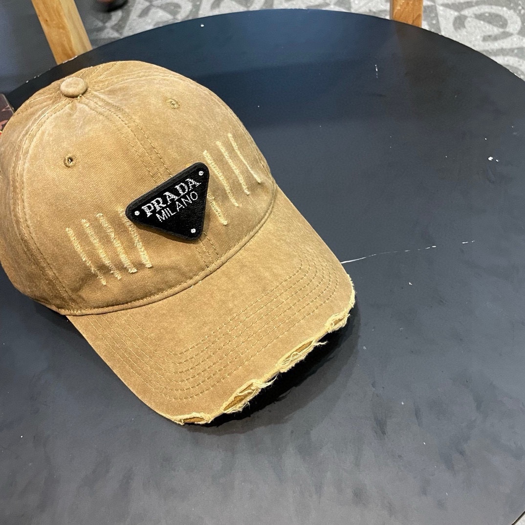  Prada普拉达2025早春新款大牌款棒球帽，经典款男女通用