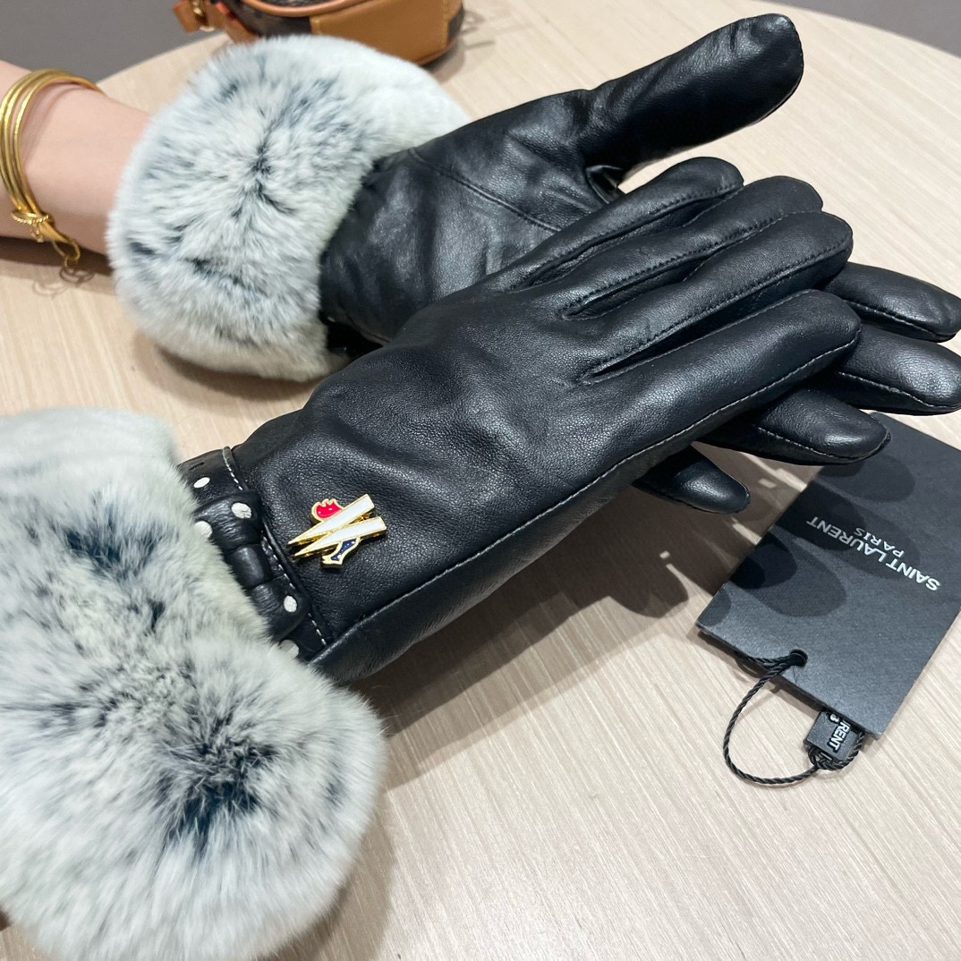 Fashionable Female Rabbit-Weasel Gloves for Autumn and Winter, Warm and Cozy (Code: L, XXL) - 图片 2