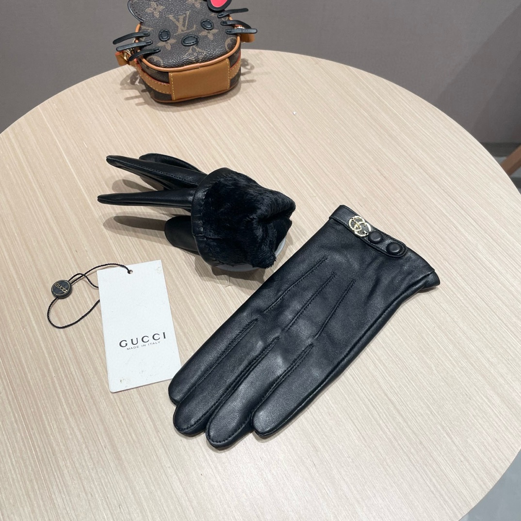 Stylish Gucci Women’s Shearling Gloves: Warm, Fashionable, and Cozy for Autumn/Winter - 图片 8