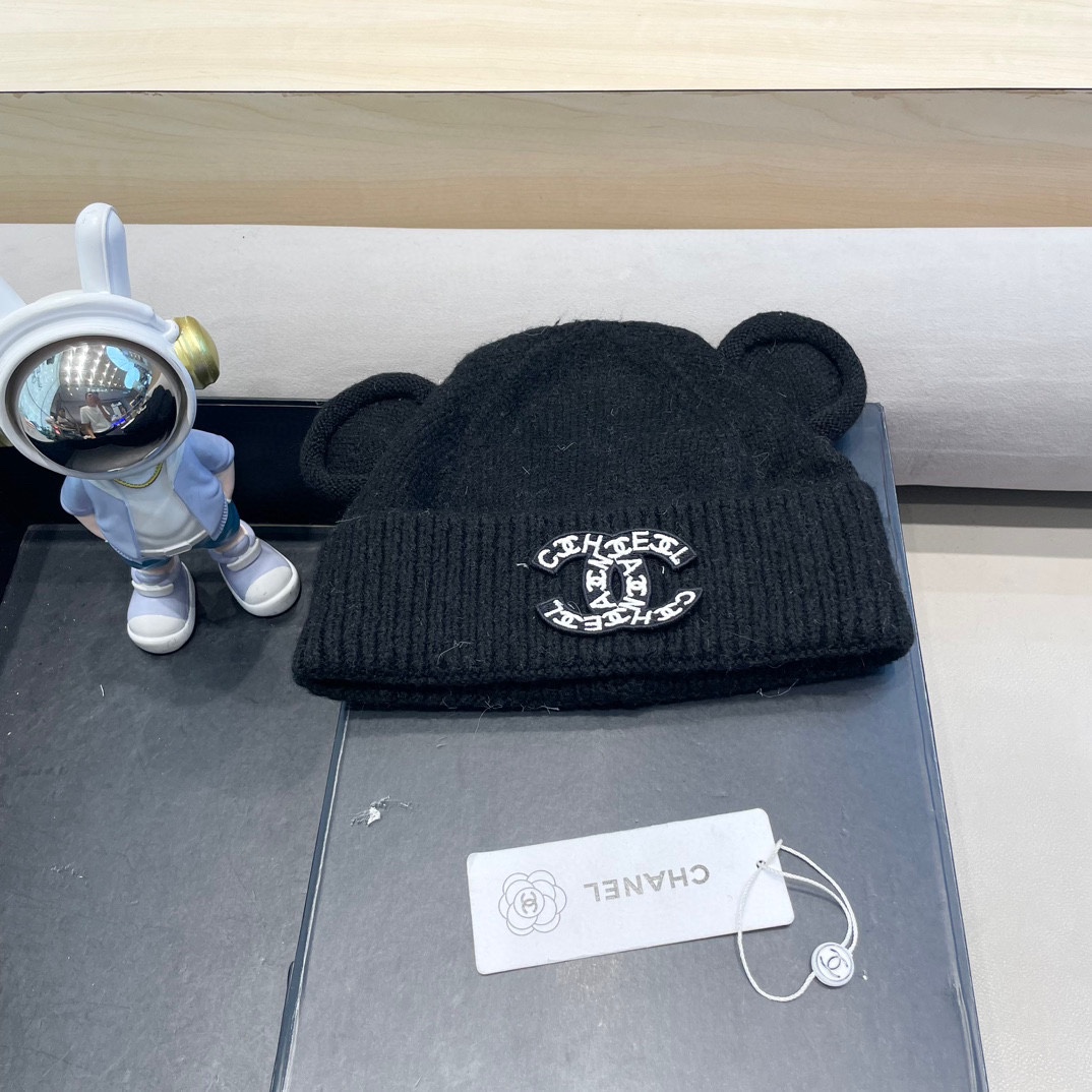 NO:217958,Chanel cute bear ears versatile slim woolen hat for women in autumn and winter warm age reduction knitted hat internet celebrity cold hat fisherman hat baseball hat knitted hat, hat, chanel, espadrilles, hats19860909Chanel可爱小熊耳朵百搭显瘦毛线帽子女秋冬保暖减龄包头针织帽网红冷帽帽子渔夫帽棒球帽针织帽,帽子,chanel,espadrilles,hats,hat