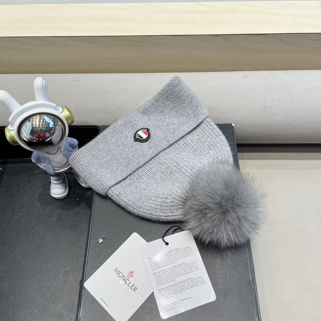  蒙口🦙加兔毛针织帽子女士秋冬季毛球加厚款保暖护耳百搭韩毛线帽堆堆帽潮