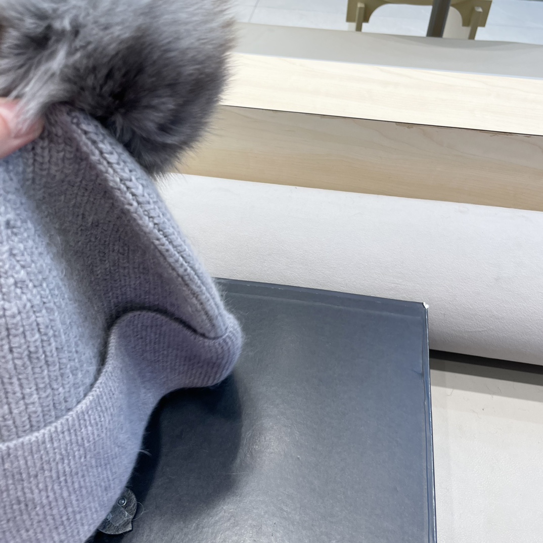  蒙口🦙加兔毛针织帽子女士秋冬季毛球加厚款保暖护耳百搭韩毛线帽堆堆帽潮