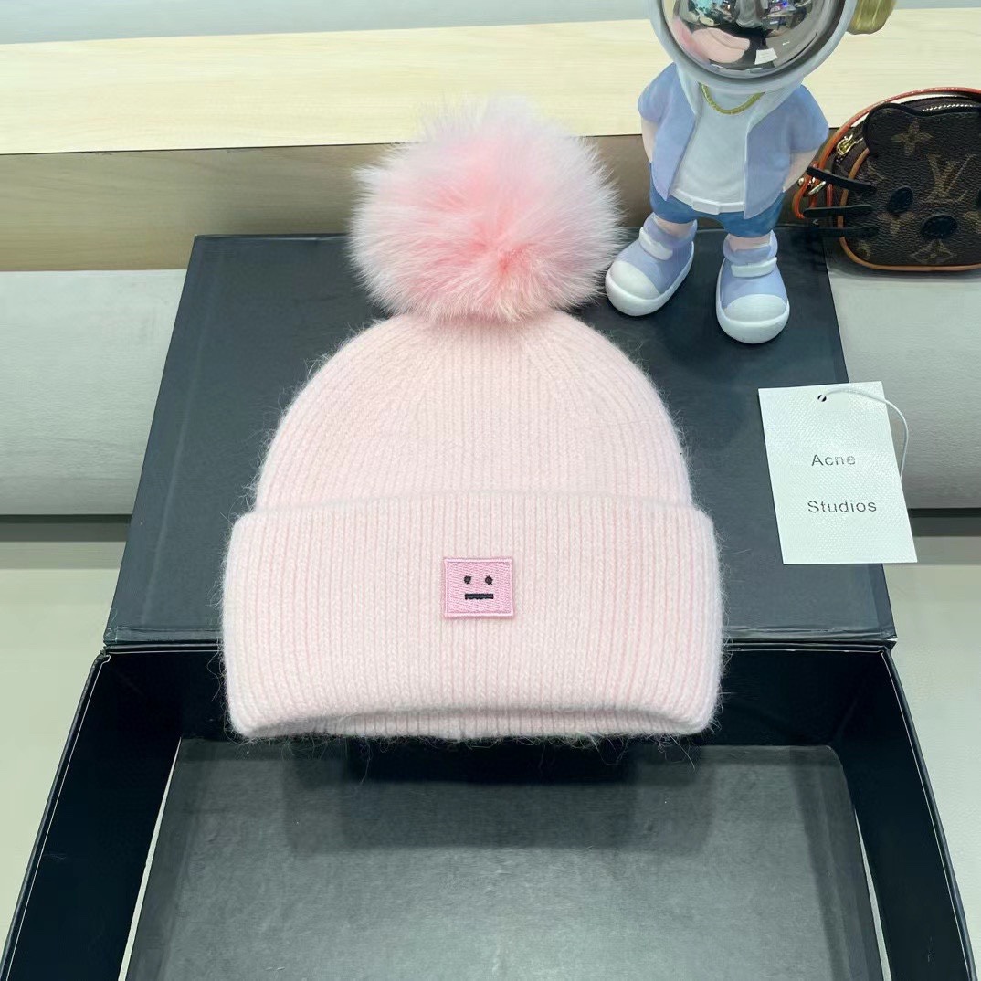 P126 [Acne] 2024 new smile-faced fall and hair-weave caps full of liquefies