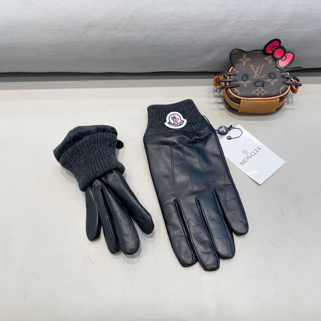 Moncler Lamb-Skin Gloves: Fashionable, Warm, Cozy, XL and XXL Sizes Available - 图片 3