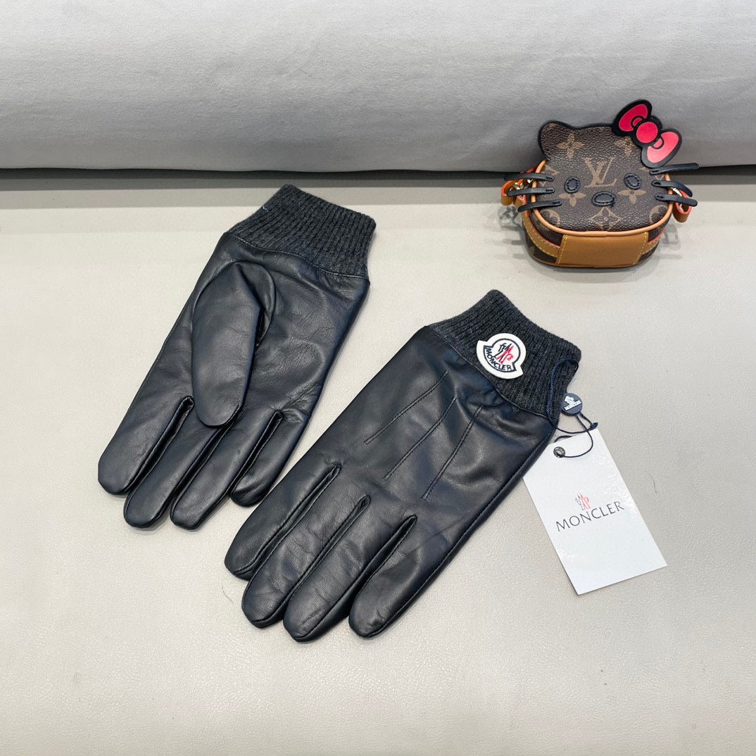 Moncler Lamb-Skin Gloves: Fashionable, Warm, Cozy, XL and XXL Sizes Available - 图片 2