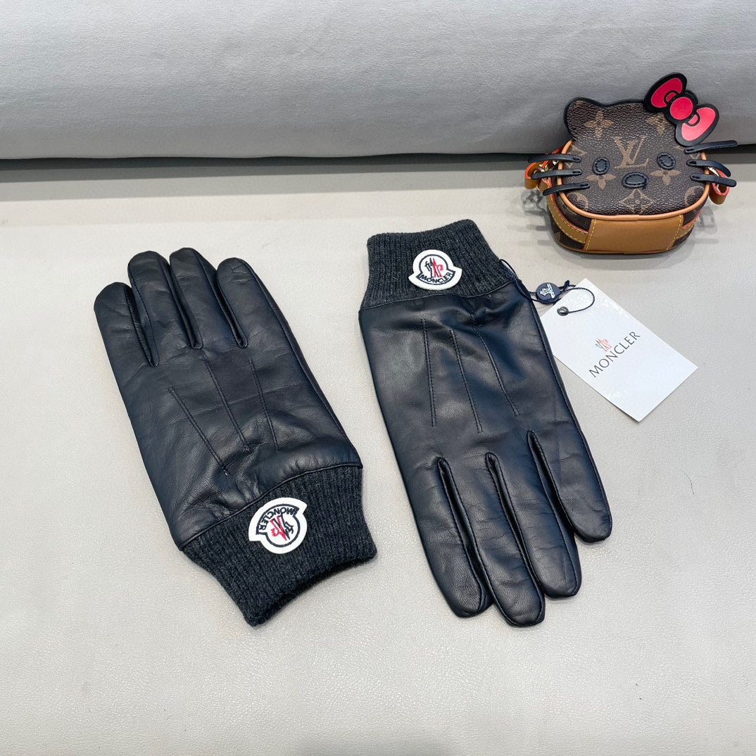 Moncler Lamb-Skin Gloves: Fashionable, Warm, Cozy, XL and XXL Sizes Available - 图片 5