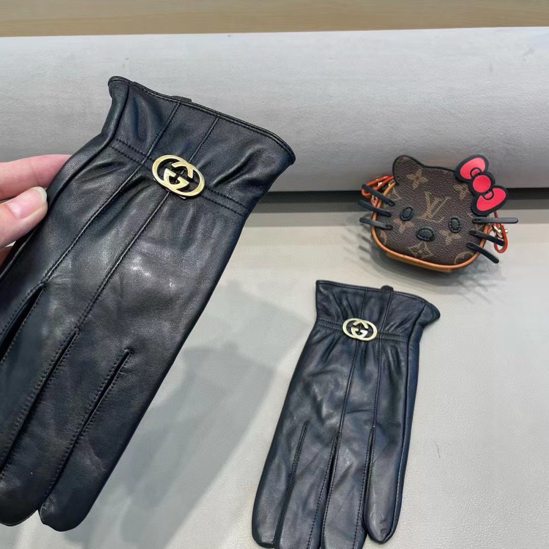 Luxurious Lamb-Skin Gloves by Gucci: Stylish, Warm, and Velvet for Autumn/Winter! Sizes XL/XXL. - 图片 4