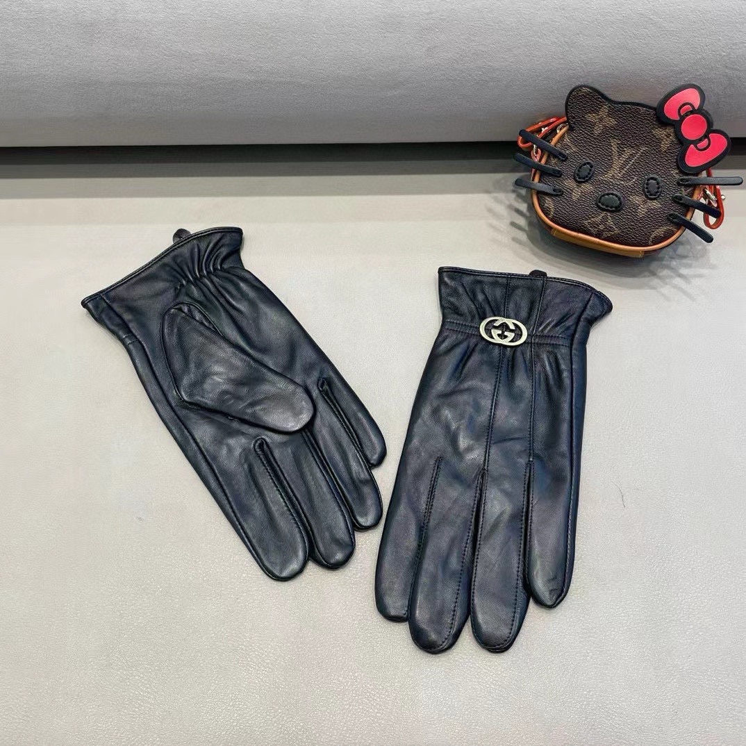 Luxurious Lamb-Skin Gloves by Gucci: Stylish, Warm, and Velvet for Autumn/Winter! Sizes XL/XXL. - 图片 5